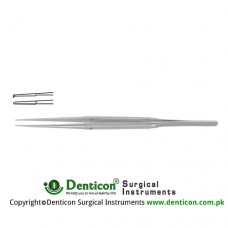 Diam-n-Dust™ Micro Dissecting Forcep Straight - 1 x 2 Teeth Stainless Steel, 18 cm - 7" Tip Size 6.0 x 0.4 mm